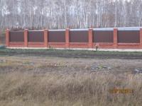 Заборы комбинированные со столбами из кирпича Заборы комбинированные со столбами из кирпича